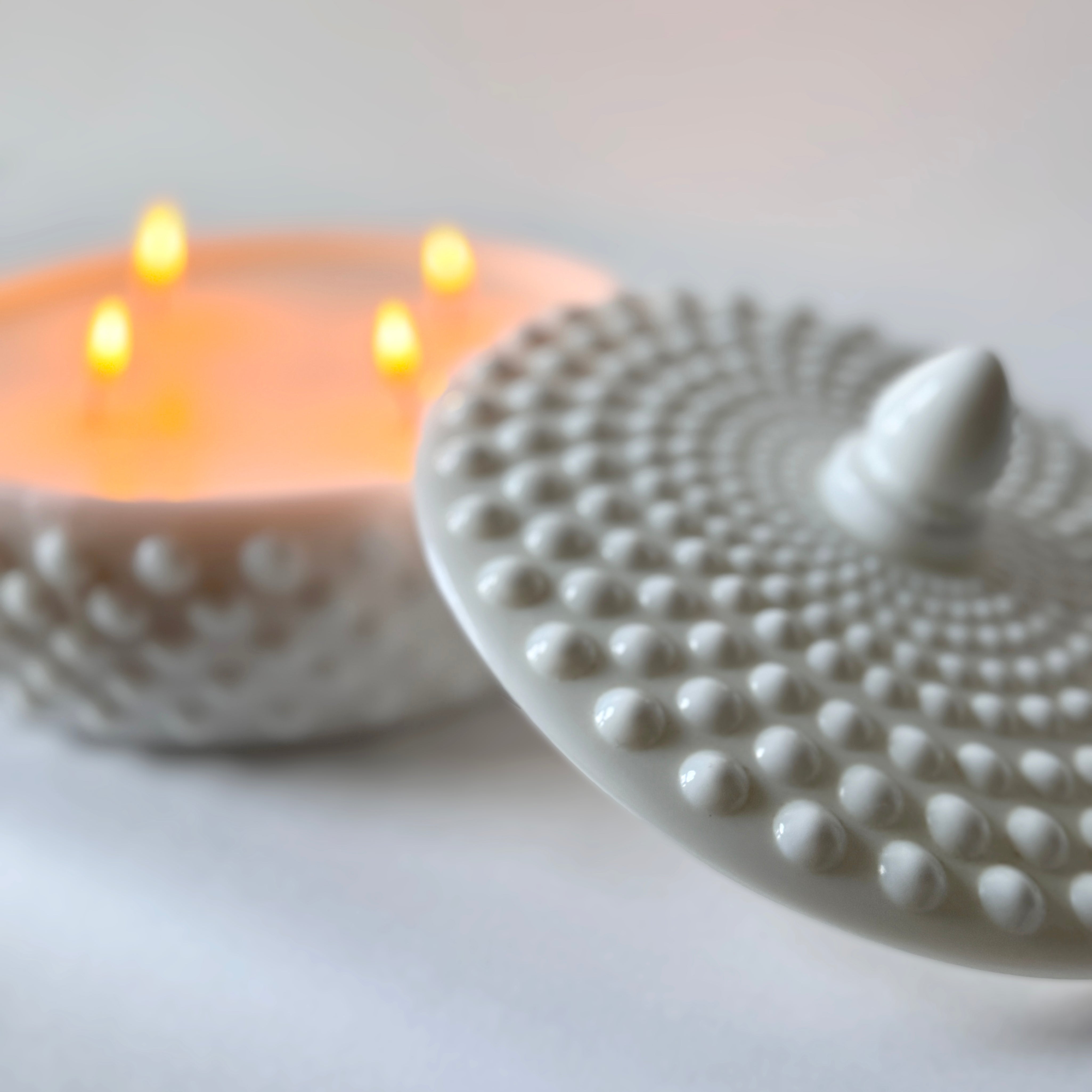Hobnail Lidded Luminary Candle