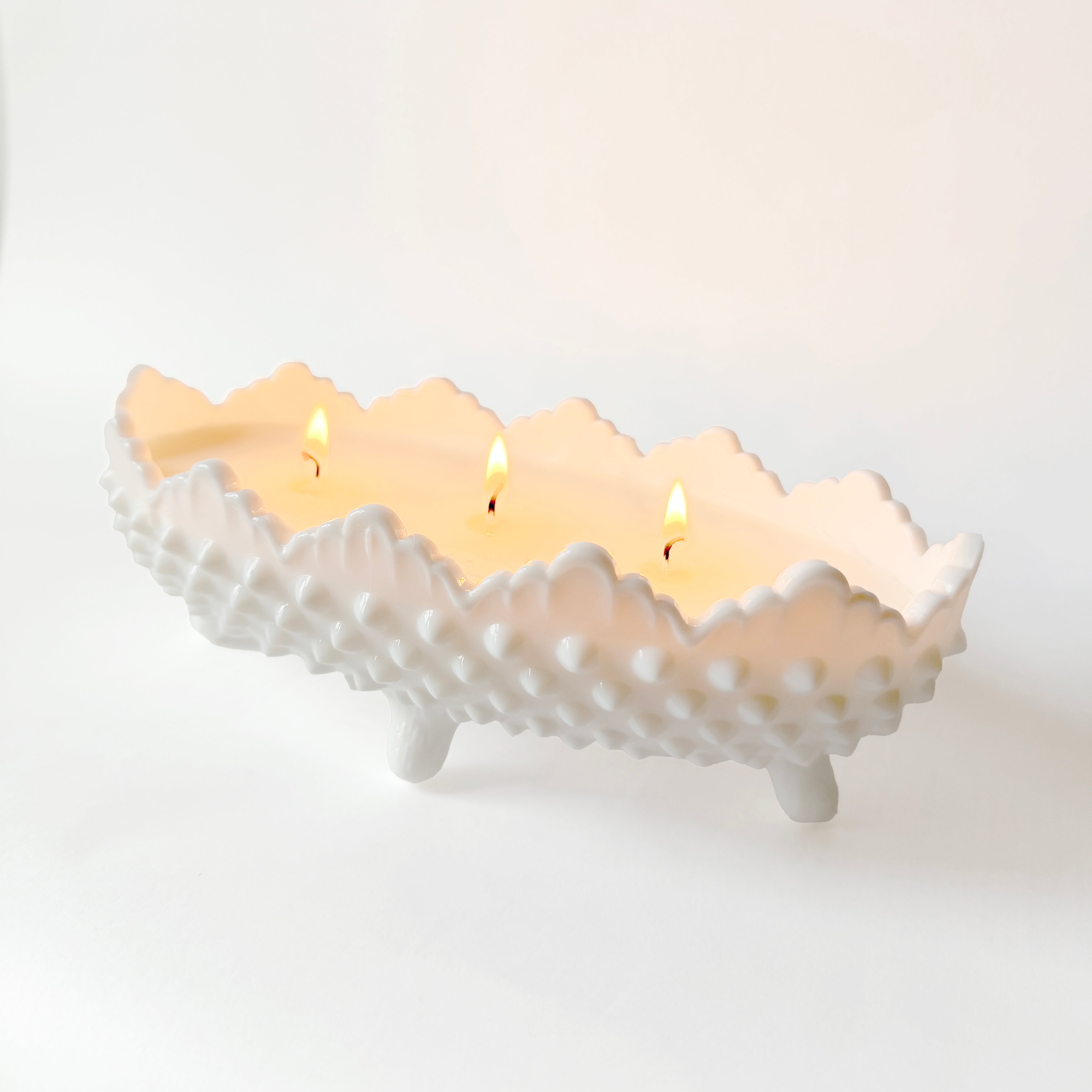 Hobnail Oval Footed Luminary
