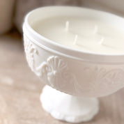 Floral Scroll Pedestal Candle
