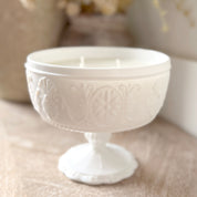 Floral Scroll Pedestal Candle
